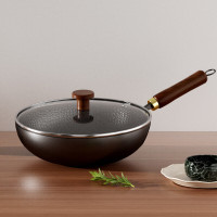 温仑山VELOSAN 锤纹大铁锅32cm A-VP-1CWCG01 黑色