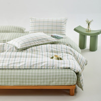 無印良品 咖品纯棉四件套(荷塘月色)200*230