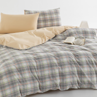 無印良品 色织水洗纯棉四件套-霍格灰 200*230