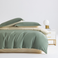 無印良品 A类60支纯棉床上四件套-松绿 200*230