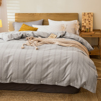 無印良品 纯棉双面保暖磨毛四件套-摩卡 200*230