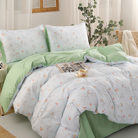海螺 60支全棉四件套纯棉100磨毛四季床单床上用品加厚被套 梢私语四件套JYJT-03A 200x230CM
