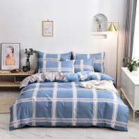 海螺 2025新款100%全棉纯棉色织磨毛四件套蓝调时光四件套JYJT-09B 200x230CM