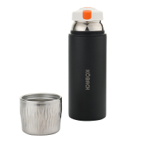 康巴赫. 双饮背带保温杯 LPB45B02 (黑)