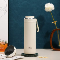 匡迪 7111保温杯316L不锈钢大容量男女商务泡茶杯便携车载水杯 匡迪7111-象牙白500ml