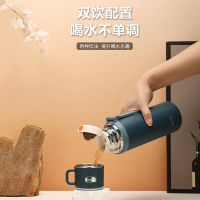 匡迪 7120新款304保温杯男女大容量便携户外泡茶水杯子车载简约热水壶 7120海水蓝-680ml