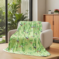 富安娜 亲肤雨后花园香味舒绒毯 竹韵 180*200cm绿