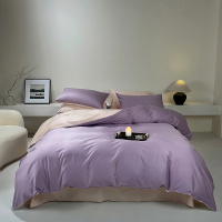 雅鹿60S长绒棉贡缎四件套 清逸-多芬香芋紫YL5108