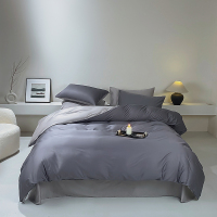 雅鹿60S长绒棉贡缎四件套 清逸-薄雾星空灰YL5111