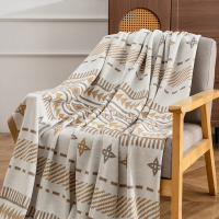 雅鹿针织航空休闲毯 通用空调毯 菱形YL5313