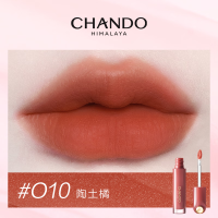 自然堂(CHANDO)轻纱柔雾唇釉易上色持妆不易沾杯掉色唇露生日礼物送女友老婆 O10陶土橘2.4ml