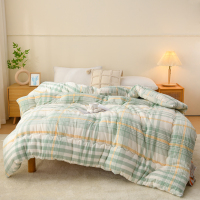 缦雅居无印水洗棉大豆纤维被200*230cm+3000g 缀纹黄LSW250233