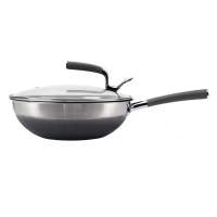 GiPP居派 30cm 0涂层钛不粘炒锅 三层钢GSC3004EQ 个