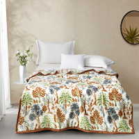 雅兰家纺[线下同款]磨毛蓄热升温暖森林之息法兰绒多功能单层云毯 森林之息 尺寸:150*200cm