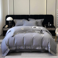 伊伊爱 TJ0KL02201784L /220*240cm 生态磨毛绣花四件套 (计价单位:套) 慕斯灰