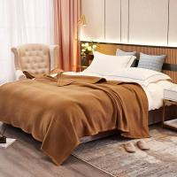 伊伊爱 Y0TK02100083 200*230cm 纯色双面绒毛毯 1.00 件/条 (计价单位:条) 驼色