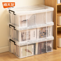 禧天龙(Citylong) 6031 高透 抗压 直角加厚 43升 塑料储物箱/收纳箱 (计价单位:个) 透明色