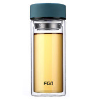 富光(FUGUANG) WFB1020-500 500ml蓝 双层玻璃杯 (计价单位:个) 蓝色