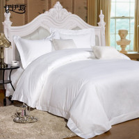 伊伊爱 YDJD0230368 200*240cm 60*80S喷气全棉贡缎纯白被套 (计价单位:件) 白色