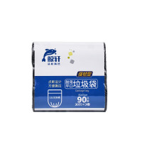 鲸轩 L101 45*55 平口垃圾袋 30只/卷 3卷/包 垃圾袋 (计价单位:包) 黑色
