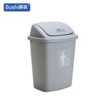 苏识 YJ-A143 30升 带盖加厚 垃圾箱 (计价单位:个) 烟灰色