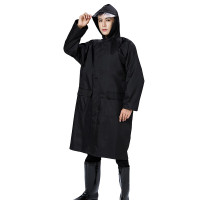陇步昇 L-BS1118X 长款 连体式 雨衣 (计价单位:件) 黑色