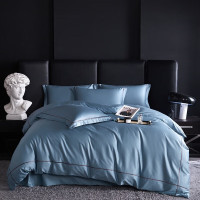 纺语柔 F1214 四件套 床上套件 (计价单位:套) 天空蓝
