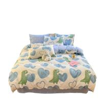 纺语柔 F1069 三件套 床上套件 (计价单位:套) 蓝色小恐龙