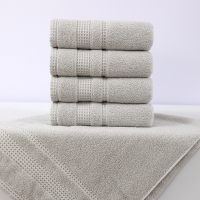 鲸轩 M703 34*72cm 100g 璀璨星空精梳棉超柔缎档 毛巾 (计价单位:条) 浅灰