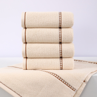 鲸轩 M604 34*74cm 120g 春风十里精梳棉提缎 毛巾 (计价单位:条) 米色