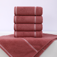 鲸轩 M601 34*74cm 120g 春风十里精梳棉提缎 毛巾 (计价单位:条) 红色