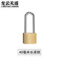 龙云天盾厚型黄铜挂锁防水防锈挂锁铜锁门锁铜锁储物柜宿舍柜子锁厚型挂锁-40mm长梁