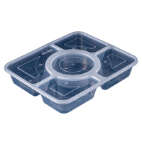 植巾(PLANTJIN)SNYCCH130 4格带汤碗 100套/箱 一次性餐盒(计价单位:箱)