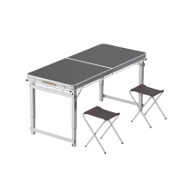 植巾 JYZY220 单桌+2个马扎凳 户外折叠桌椅 1套 深灰色