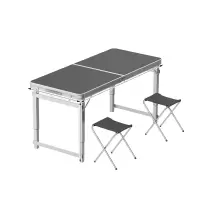 植巾 JYZY220 桌子1.2m*57cm 布凳:25cm*39cm*2 1桌2马扎凳 户外折叠桌椅 1套 深灰色