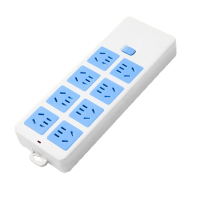 杰储 GS-207 总控8位 3米 电压250V电流10A 插排 (计价单位:个) 蓝白色