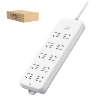 杰储(GCHUL) CPP110 总控10位 5米 2500W 接线板 (计价单位:个) 白色