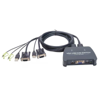 杰储(GCHUL) HWL201U 168*99*44mm VGA输入/VGA输出 KVM多电脑 切换器(计价单位:根)