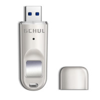杰储(GCHUL) U110 128G USB3.0 指纹加密U盘 (单位:个) 银色
