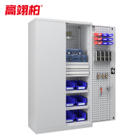高翊柏 11060208 重型工具柜 2抽屉 内4层带挂板 1800*1000*500mm 灰色 0.8mm厚 铁皮柜