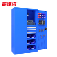 高翊柏 11060215 重型工具柜 3抽屉 内3层带挂板 1800*1000*500mm 蓝色 0.8mm厚 铁皮柜