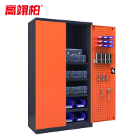 高翊柏 11060218 重型工具柜 内5层带挂板 1800*1000*500mm 灰橙色 0.8mm厚 铁皮柜