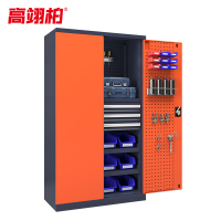 高翊柏 11060221 重型工具柜 3抽屉 内3层带挂板 1800*1000*500mm 灰橙色 0.8mm厚 铁皮柜
