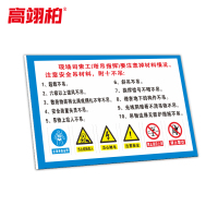 高翊柏 10021395 工地施工安全标识牌(现场司索工(塔吊指挥))60x80cm 电力警示工地施工现场PVC板标牌