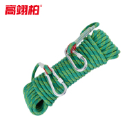 高翊柏 17080214 安全绳 12mm*100m 绿色 双钩涤纶保险绳高空防坠落火灾地震缓降绳应急救生绳