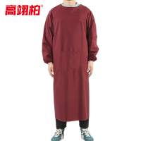 高翊柏 17030538 防水防油罩衣 酒红色 耐磨防酸碱实验室工作服 工厂车间防护服