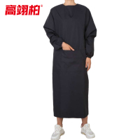 高翊柏 17030541 防水防油罩衣 黑色 耐磨防酸碱实验室工作服 工厂车间防护服