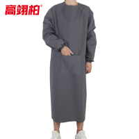 高翊柏 17030547 防水防油罩衣 灰色 耐磨防酸碱实验室工作服 工厂车间防护服