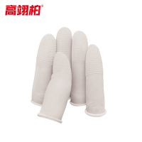 高翊柏 17040090 一次性防滑指套 白色 L码 100只/包 电子元件组装点钞 浮点加厚防滑止滑乳胶麻点指套