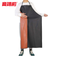 高翊柏 17030494 PVC防水围裙 黑红复合围裙 120*90cm 双层加厚防水防污耐酸碱PVC无袖皮围腰